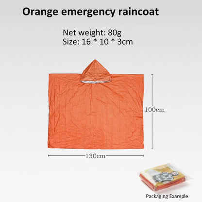 Outdoor Emergency Raincoat Poncho Rainwear Tent