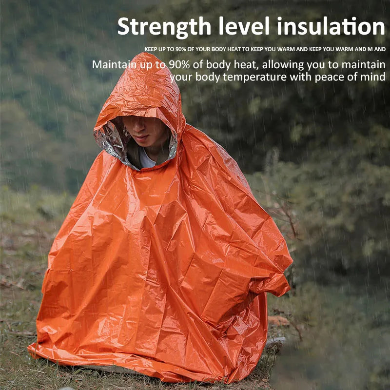 Outdoor Emergency Raincoat Poncho Rainwear Tent