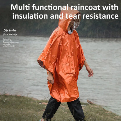 Outdoor Emergency Raincoat Poncho Rainwear Tent