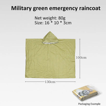 Outdoor Emergency Raincoat Poncho Rainwear Tent