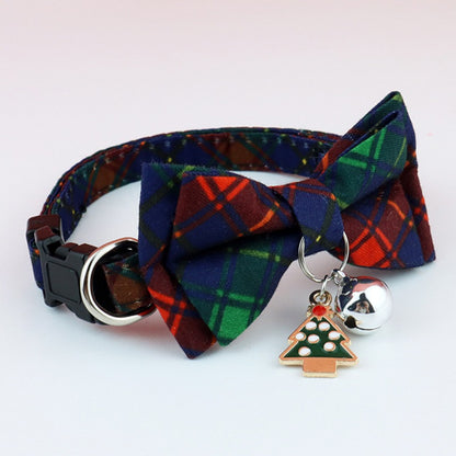 Christmas Cat Bow Tie Bell Collar