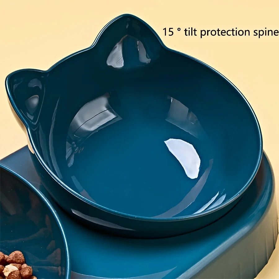 3-in-1 Tilted Cat Bowl Set