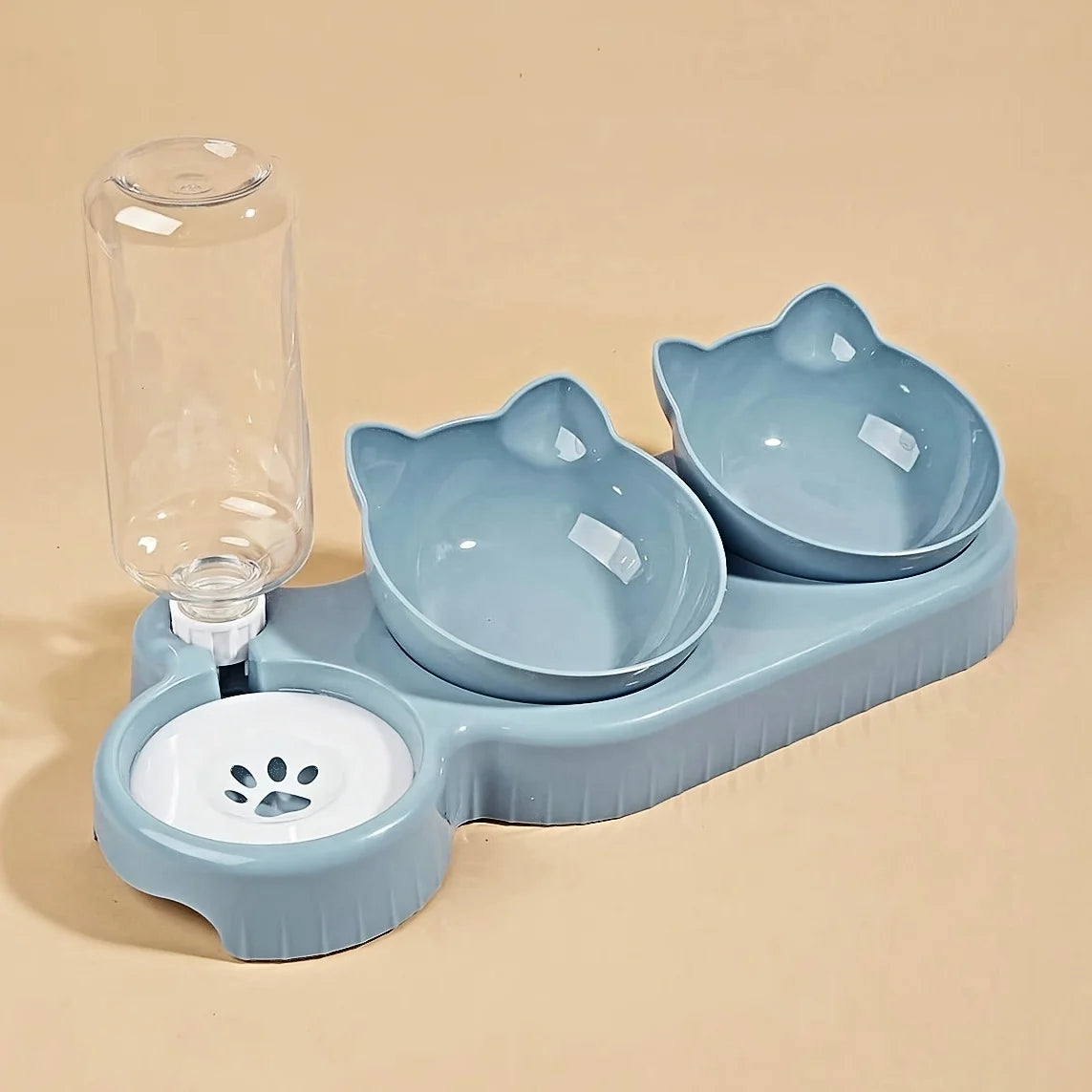 3-in-1 Tilted Cat Bowl Set