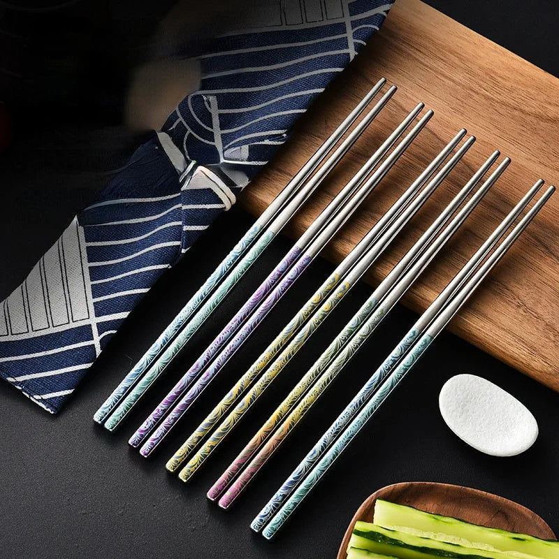 Pure Titanium Chopsticks Non-moldy Colored Tableware