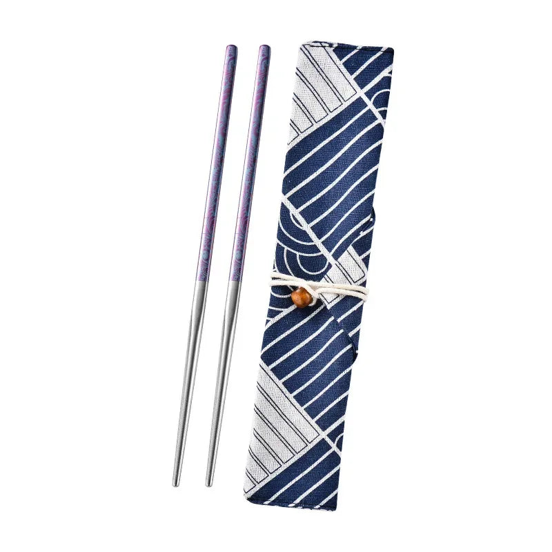 Pure Titanium Chopsticks Non-moldy Colored Tableware