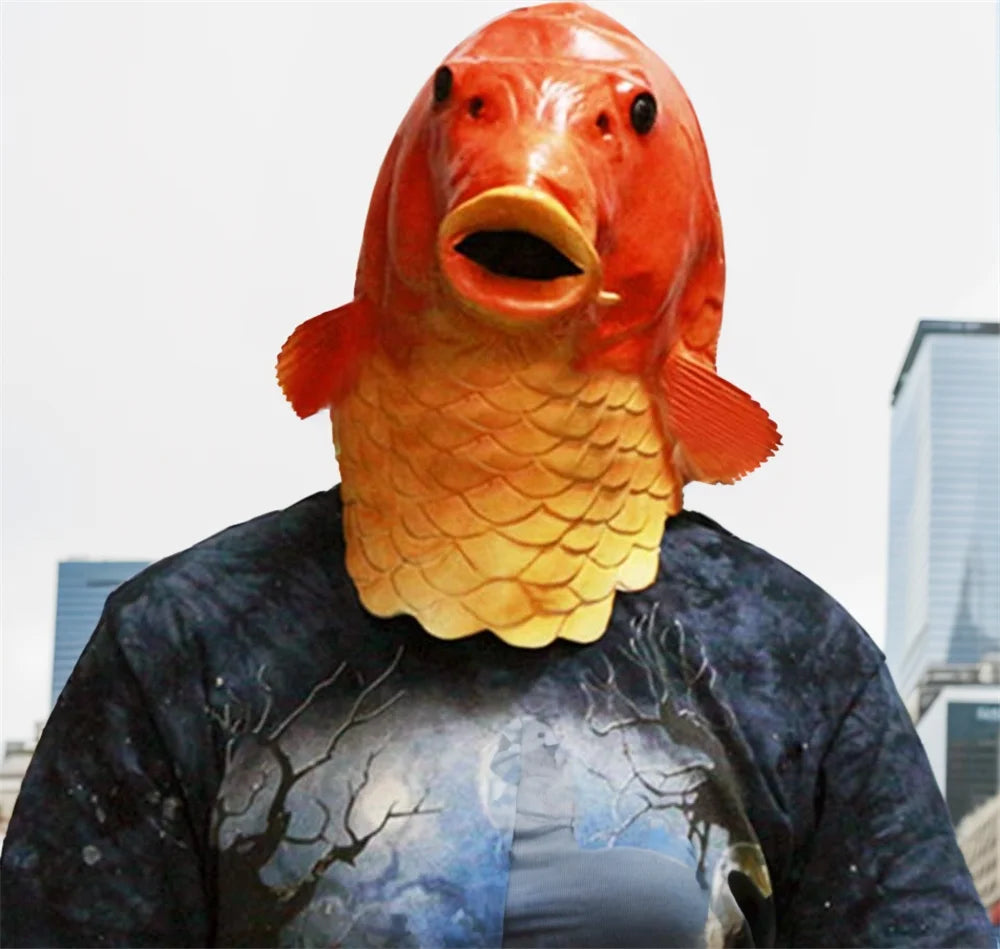 Realistic Latex Fish Head Mask