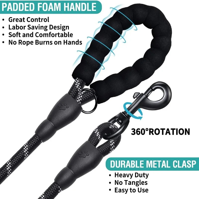 Reflective Padded Dog Leash