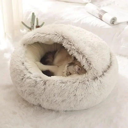 Round 2-in-1 Cat Cushion Bed