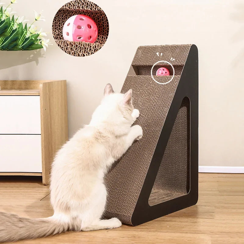 2-in-1 Cat Scratcher with Ball