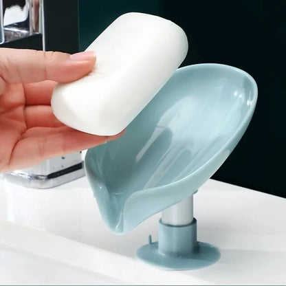 Leaf-Shaped Suction Cup Soap Holder