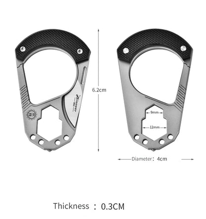 Titanium Alloy Key Chain Guard Broken Window Tungsten Steel EDC