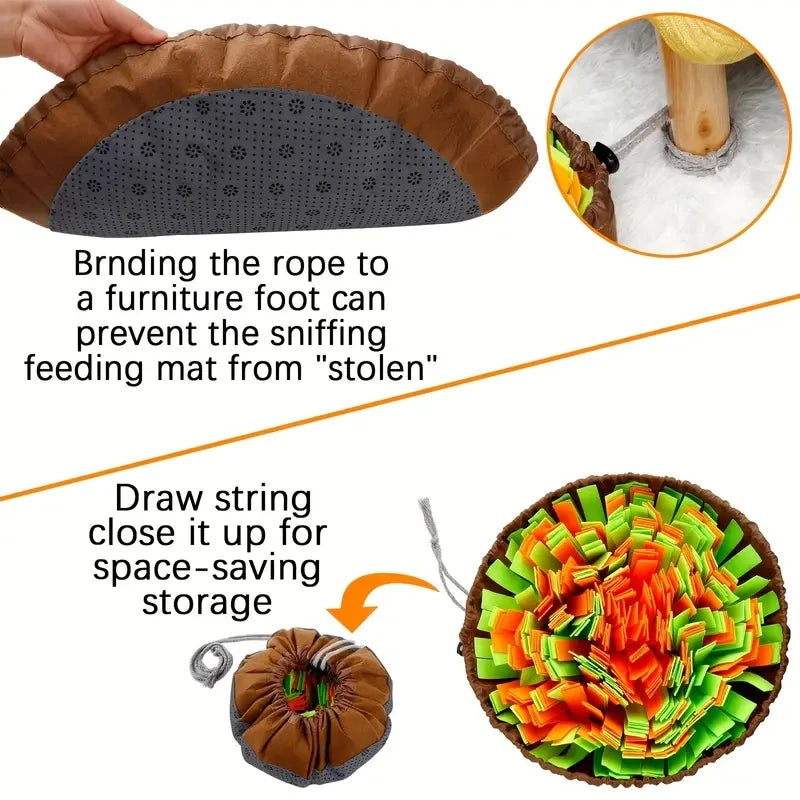 Washable Foldable Pet Sniffing Slow Feeding Mat