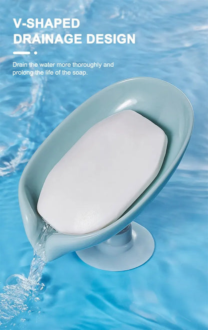 Leaf-Shaped Suction Cup Soap Holder