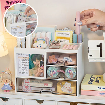 Transparent Multi-Use Desk Organizer