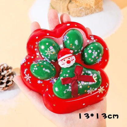 Christmas Cat Paw Squishy Toy