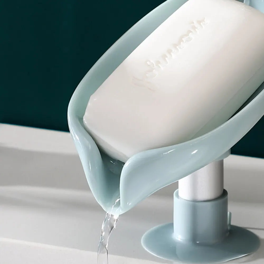 Leaf-Shaped Suction Cup Soap Holder