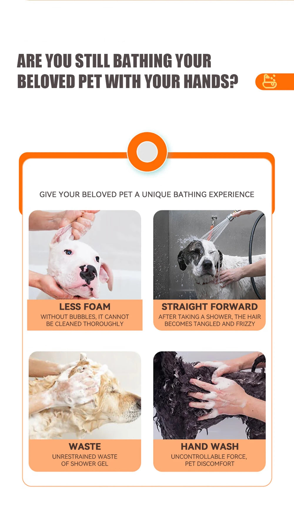 Pet Bathing Massage Brush