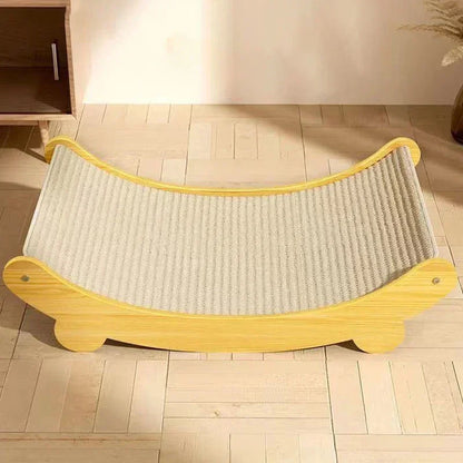 Multi-Function Wooden Cat Scratcher