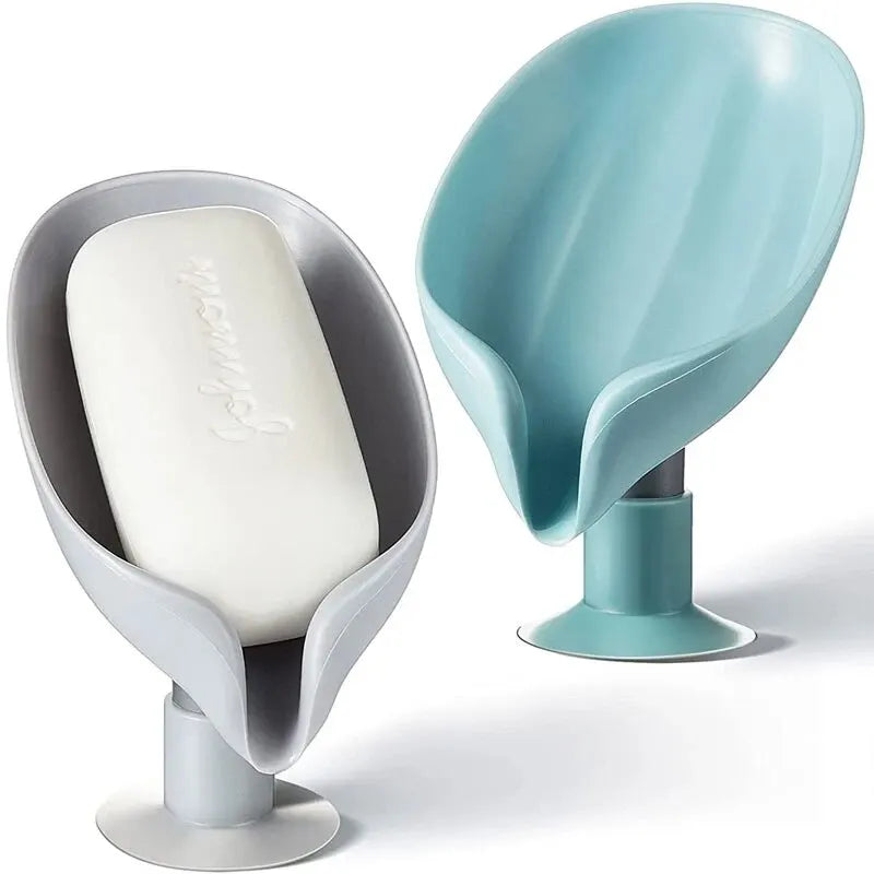 Leaf-Shaped Suction Cup Soap Holder