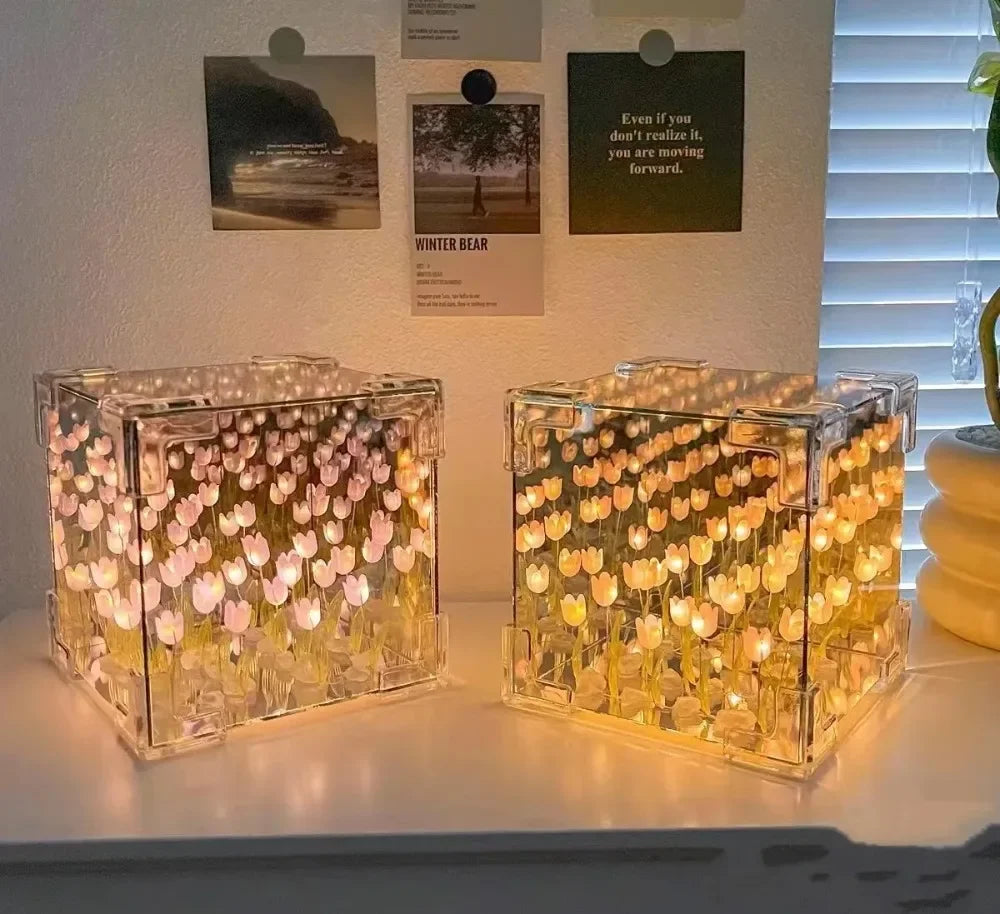 DIY Tulip Flower Sea Cube Night Light Kit