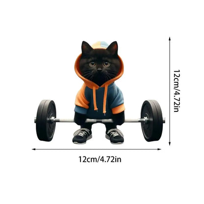 Creative Fitness Dumbbell Cat Sculpture