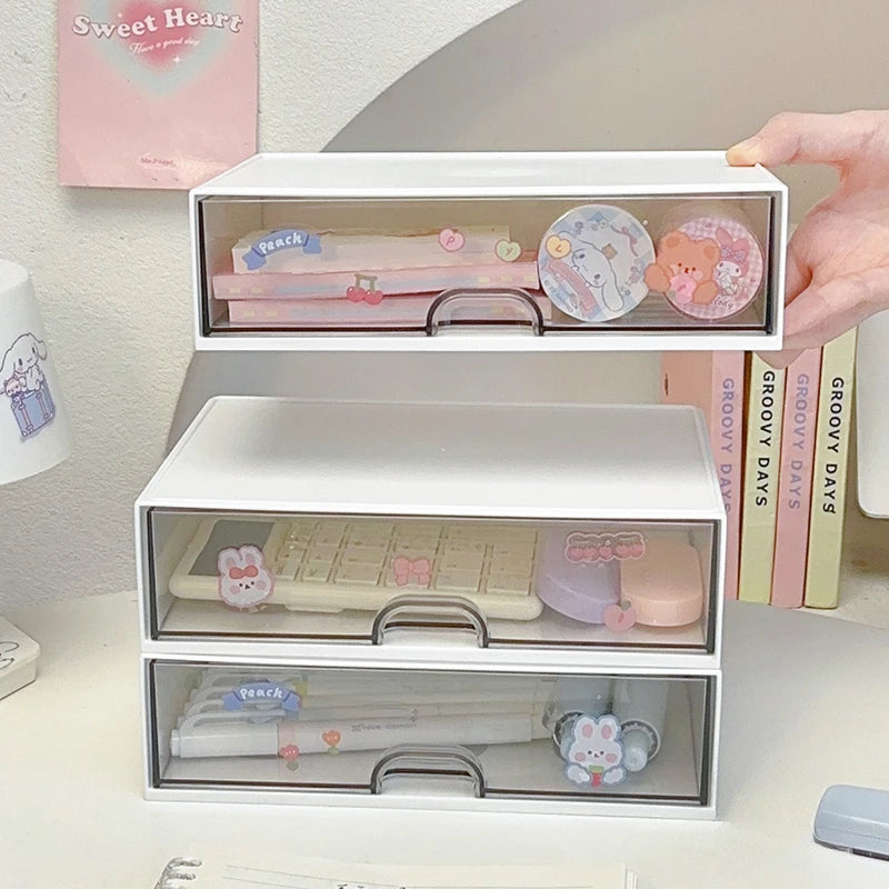 Transparent Multi-Use Desk Organizer