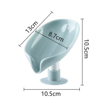 Leaf-Shaped Suction Cup Soap Holder