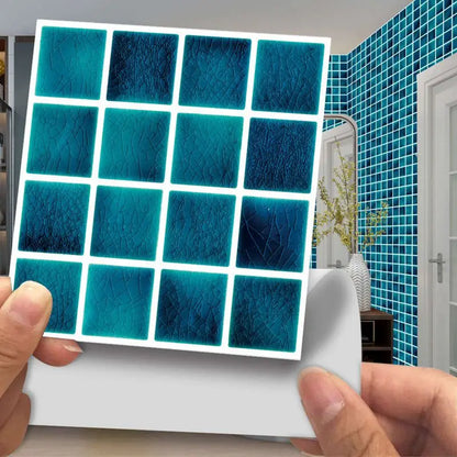 10pcs Self-Adhesive Waterproof 3D Mosaic Wall Tiles