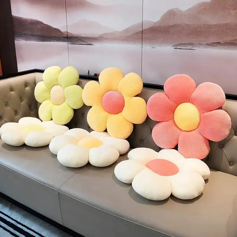 35cm Colorful Flower Plush Pillow