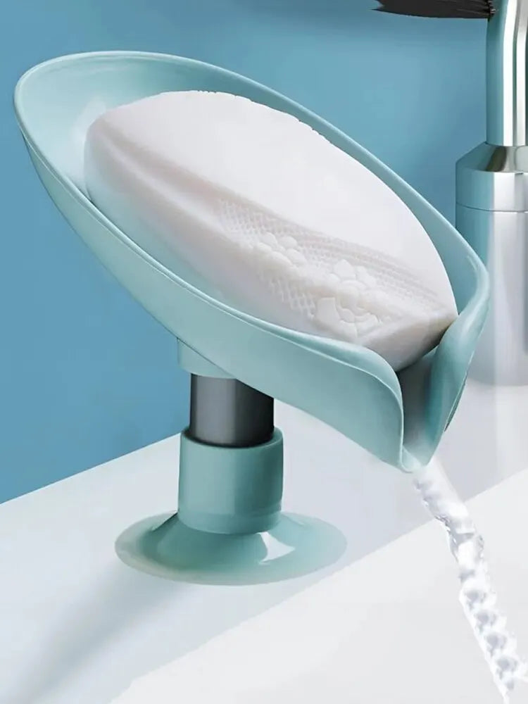 Leaf-Shaped Suction Cup Soap Holder