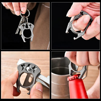 Titanium Alloy Multi-functional Opener Hex Nut Tool Finger Tiger EDC