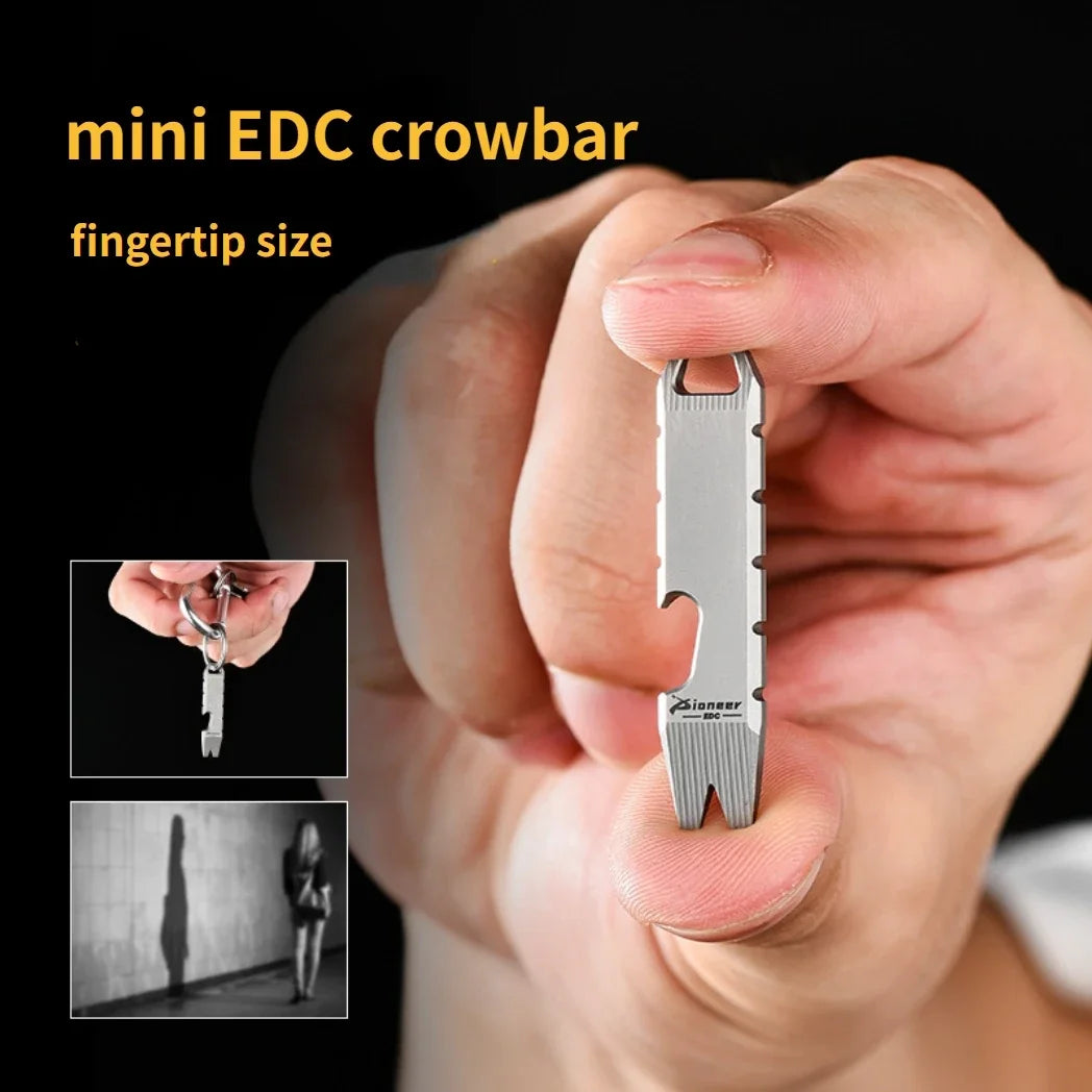 Titanium Alloy Mini Tide Play Crowbar Opener EDC Pendant