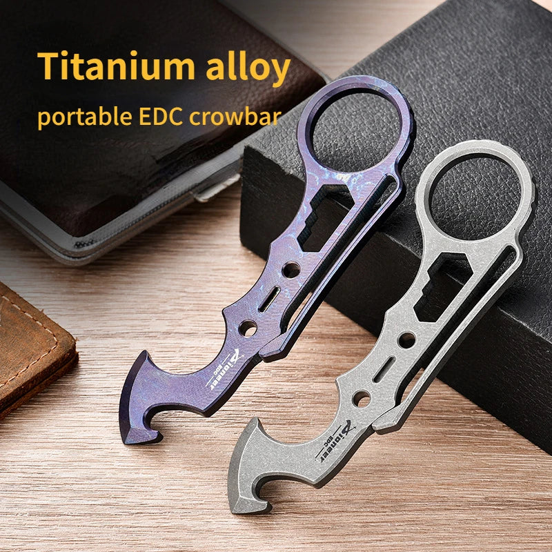 Titanium Alloy Moisture Play Crowbar Surface Hardening EDC Crowbar