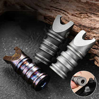 Titanium Alloy Multi-function Knife Drop Corkscrew Hex Wrench EDC