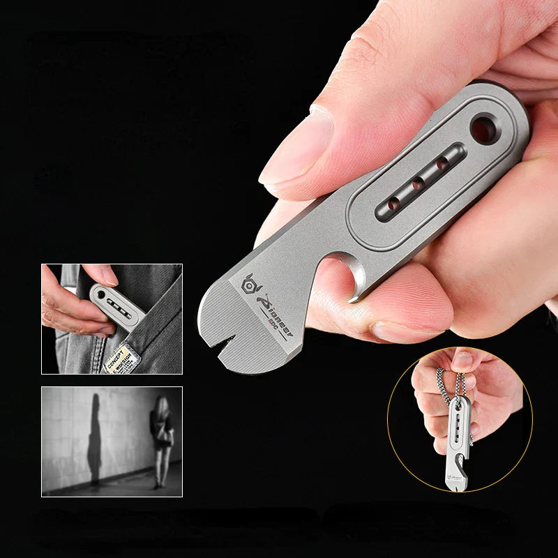 Titanium Alloy Portable Crowbar EDC Key Hanging Pry Bar