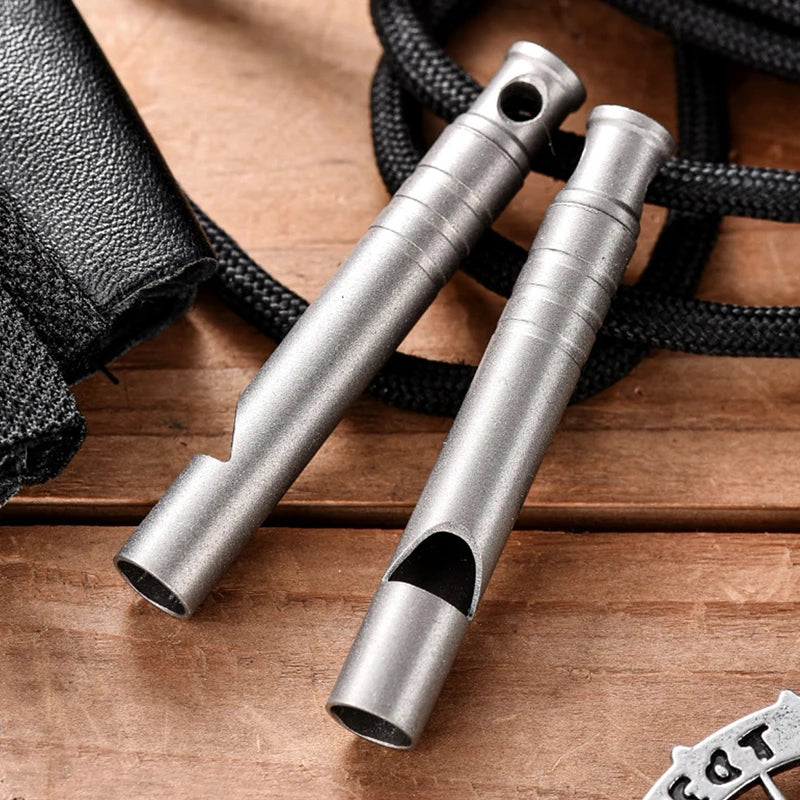 Titanium Alloy Single Tube Burst Whistle Referee Whistle EDC