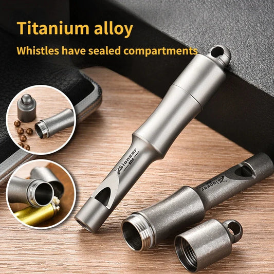 Titanium Storage Bin Waterproof Capsule Mini Whistle Pill Box