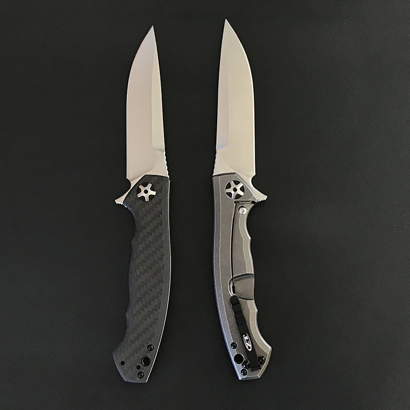 Outdoor Pocket Folding Tool with S35VN Blade, Carbon Fiber and Titanium Handle