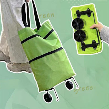 Folding handwheel bag small cart for shopping