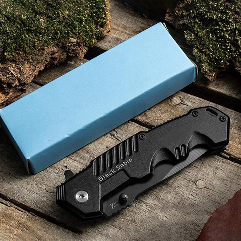 Black Foldable Outdoor Pocket Tool in Small and Large Variants