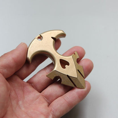 Portable Brass Ornament EDC Keychain Outdoor Backpack Pendant Tool