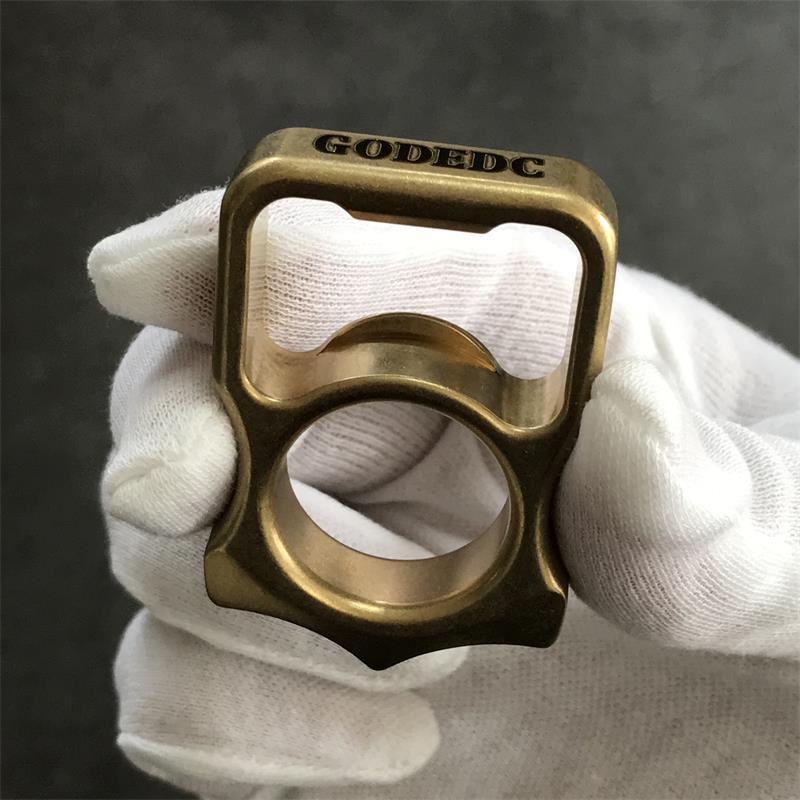 GOODEDC Stonewashed Brass Keychain Tool for Bottle Opening and EDC Use