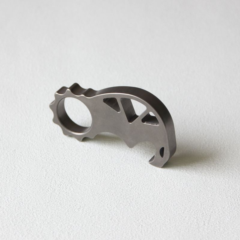 Monster Style Titanium Keychain Tool with Bottle Opener Functions