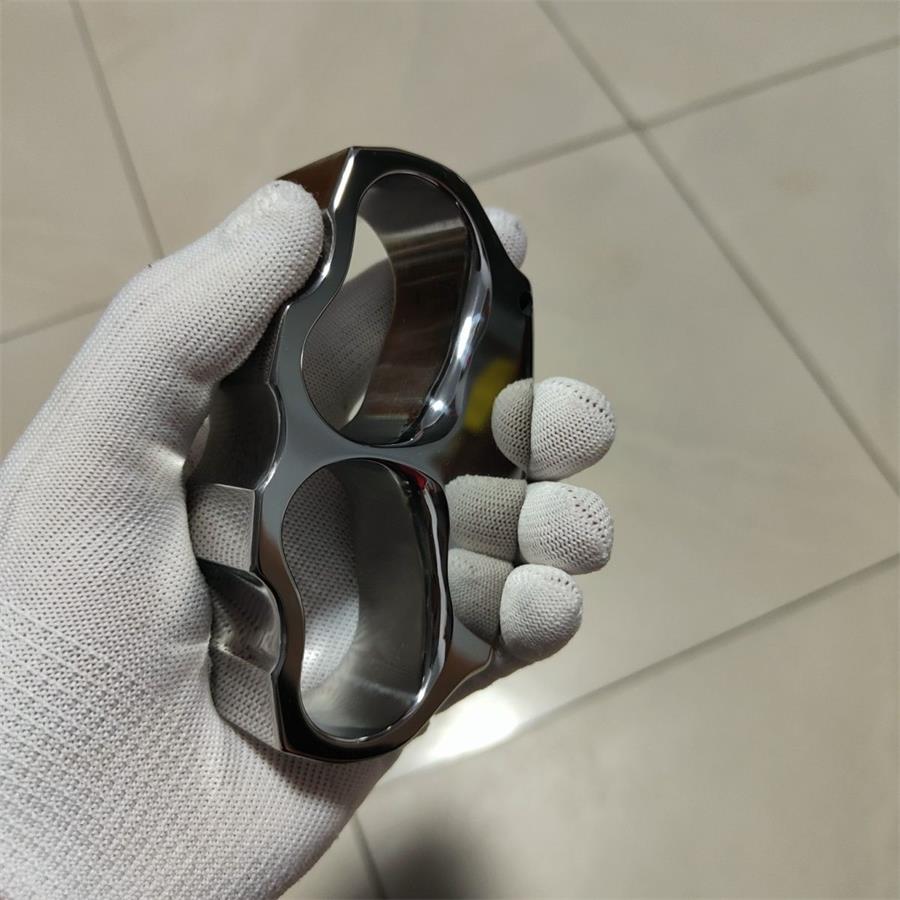 Titanium Alloy Outdoor Tool with Unique Dual Hole Mirror Finish Design