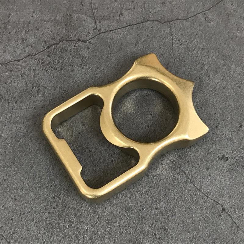 GOODEDC Stonewashed Brass Keychain Tool for Bottle Opening and EDC Use