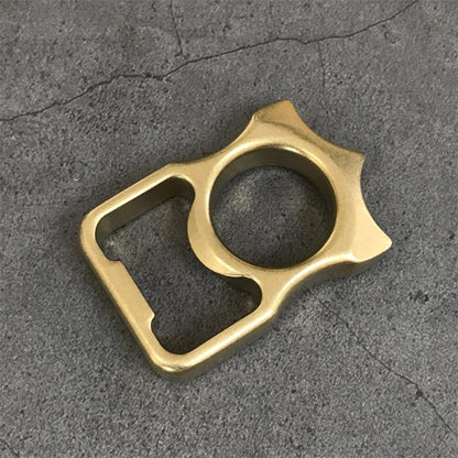 GOODEDC Stonewashed Brass Keychain Tool for Bottle Opening and EDC Use