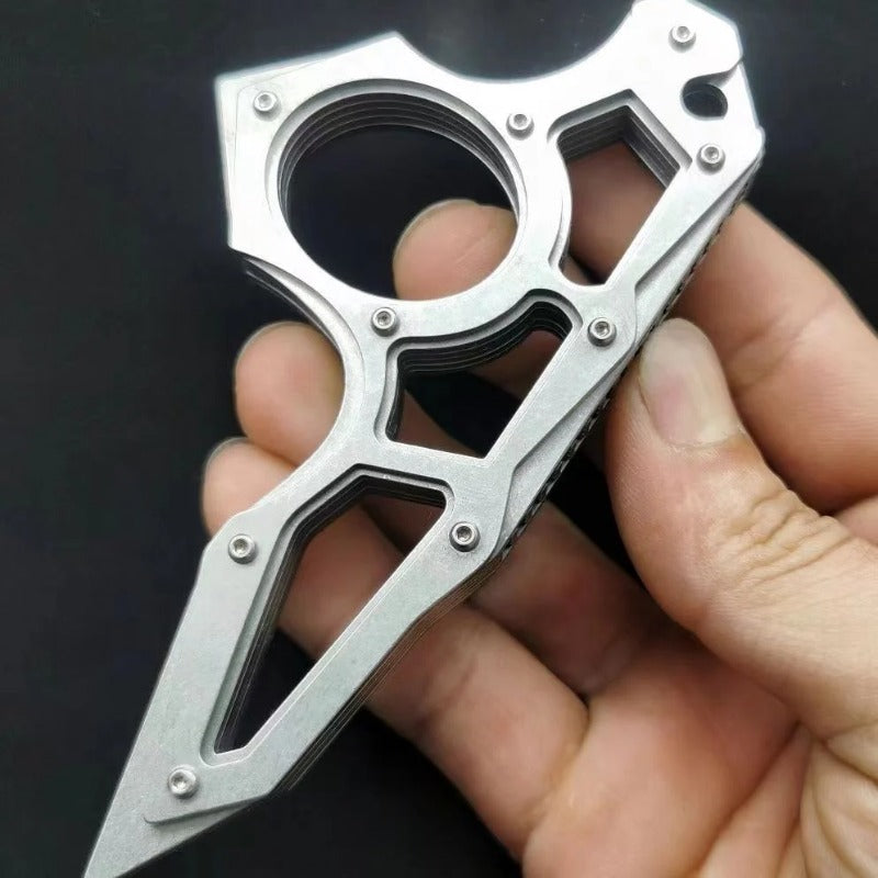 Outdoor EDC Tool with Dragon Tooth Steel Single Hole