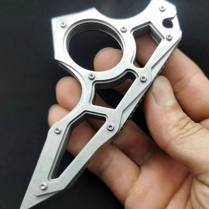 Outdoor EDC Tool with Dragon Tooth Steel Single Hole