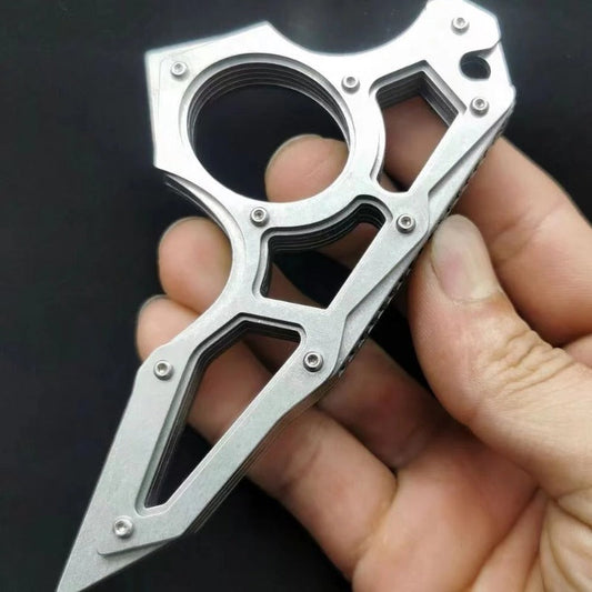 Outdoor EDC Tool with Dragon Tooth Steel Single Hole