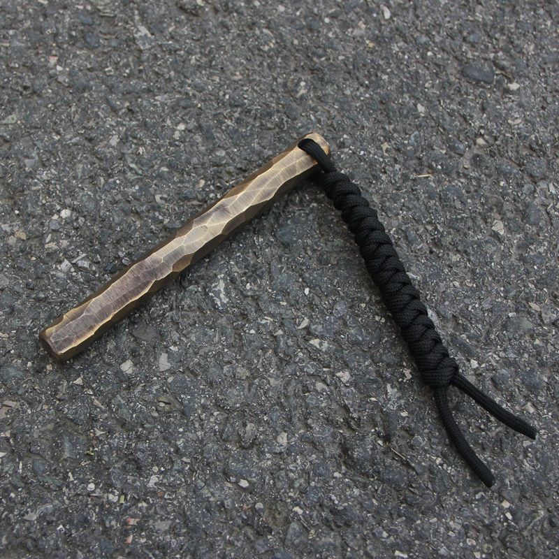 Hand-polished Stone Pit Surface Brass EDC Tool with Vintage Design